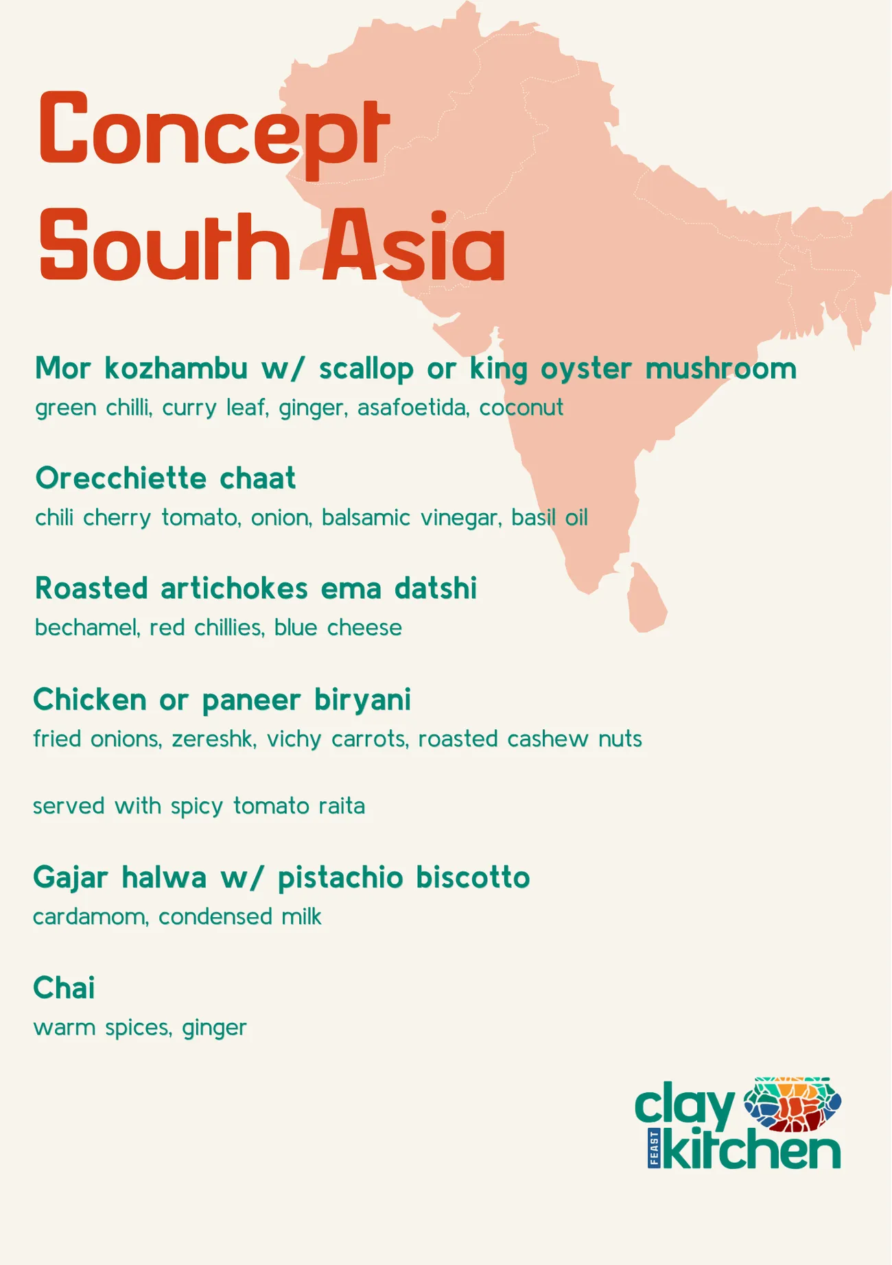 Concept South Asia menu